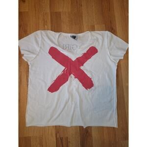 No Doubt Return To Saturn Ex-Girl Graphic Baby Tee Y2K White Cotton USA Large